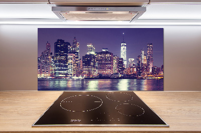 Küchen wandpaneel New York bei Nacht