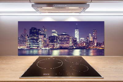 Küchen wandpaneel New York bei Nacht