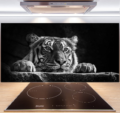 Glasrückwand für die küche Tiger