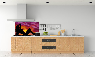 Platte für Küchenrückwand Silhouette einer Frau
