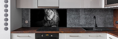Glasrückwand für die küche Löwe