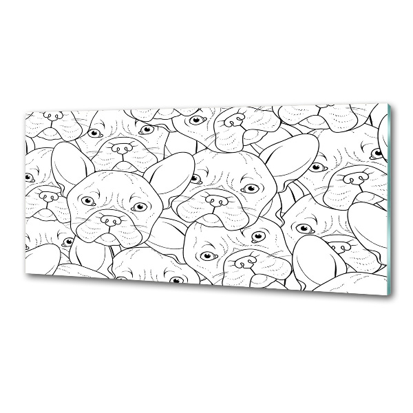 Glasrückwand für die küche Französische Bulldoggen