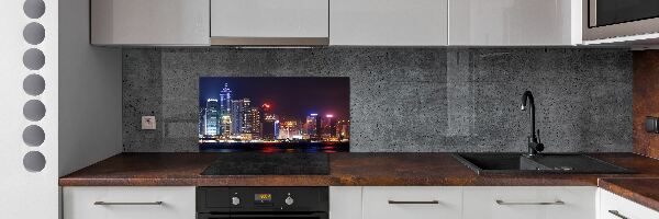 Küchen wandpaneel Hongkong bei Nacht
