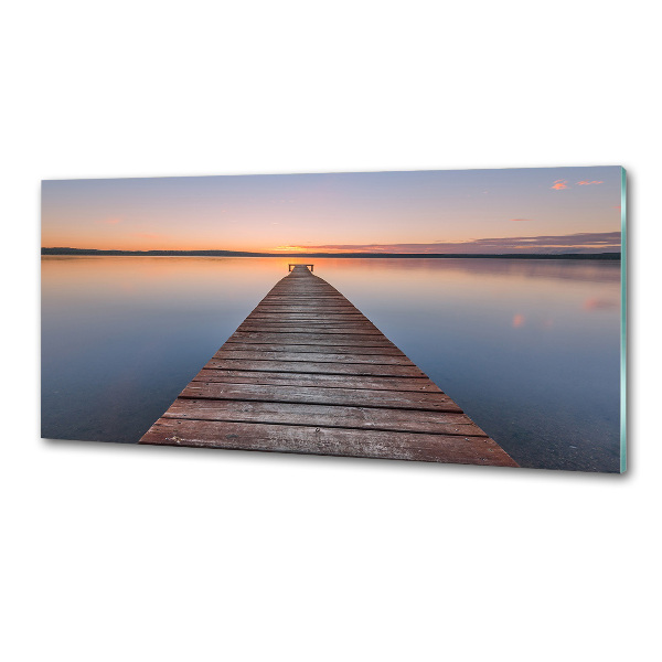 Glasrückwand für die küche Holzsteg