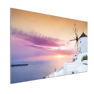 Platte für Küchenrückwand Santorini, Griechenland