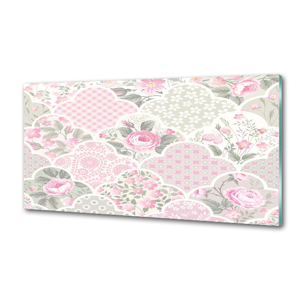 Glasrückwand für die küche Rosen und Schmuck