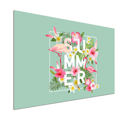 Küchen wandpaneel Urlaub und Flamingos