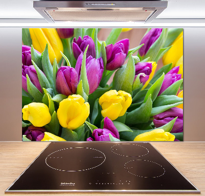 Platte für Küchenrückwand Bunte Tulpen