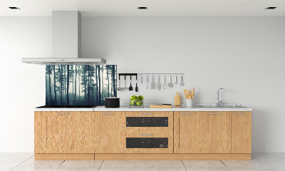 Küchen wandpaneel Wald im Nebel