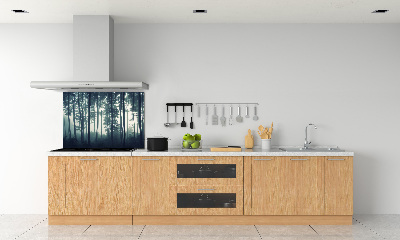 Küchen wandpaneel Wald im Nebel