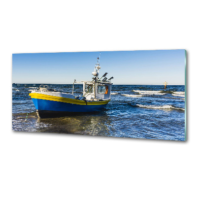 Glasrückwand für die küche Ein Kutter auf See