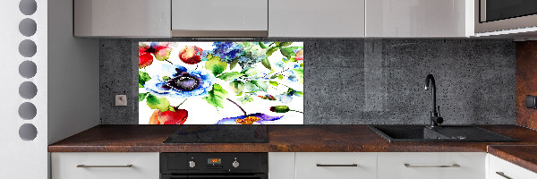 Küchen wandpaneel Frühlingsblumen