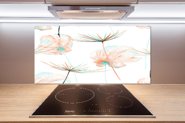 Glasrückwand für die küche Löwenzahn