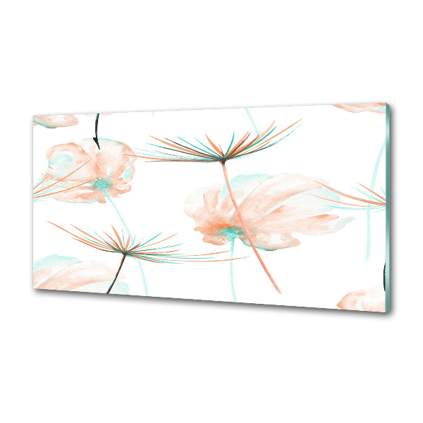 Glasrückwand für die küche Löwenzahn