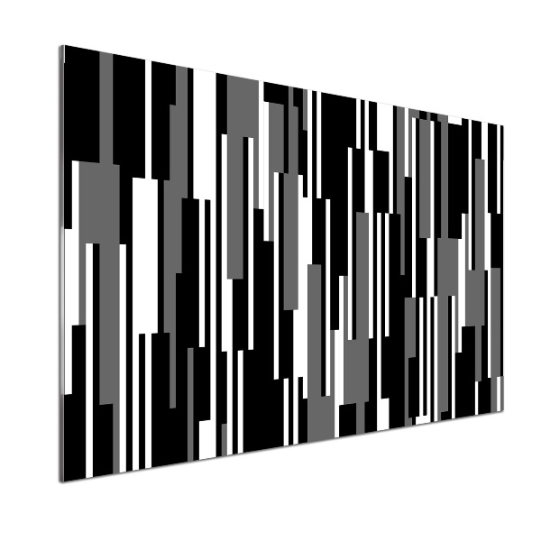 Platte für Küchenrückwand Schwarze und weiße Linien