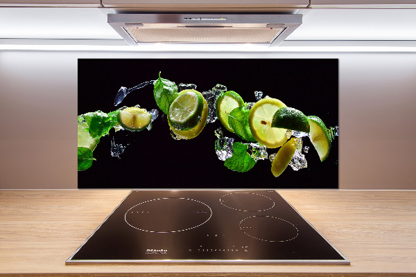 Küchen wandpaneel Limette und Zitrone