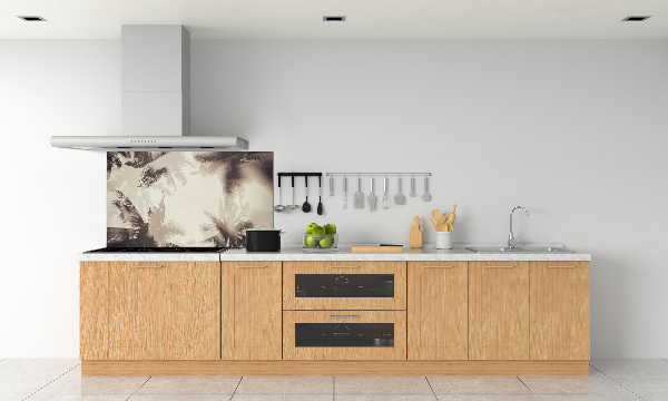 Glasrückwand für die küche Palmen