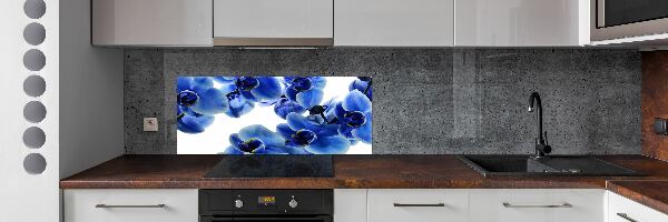 Platte für Küchenrückwand Blaue Orchidee