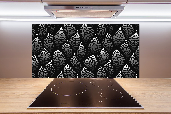 Küchen wandpaneel Schwarze und weiße Punkte