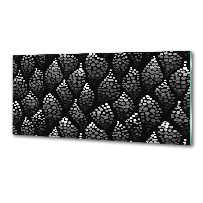 Küchen wandpaneel Schwarze und weiße Punkte