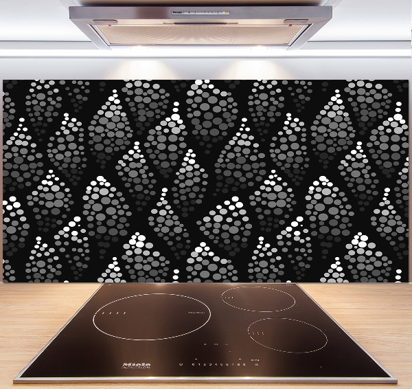 Küchen wandpaneel Schwarze und weiße Punkte