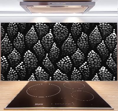 Küchen wandpaneel Schwarze und weiße Punkte