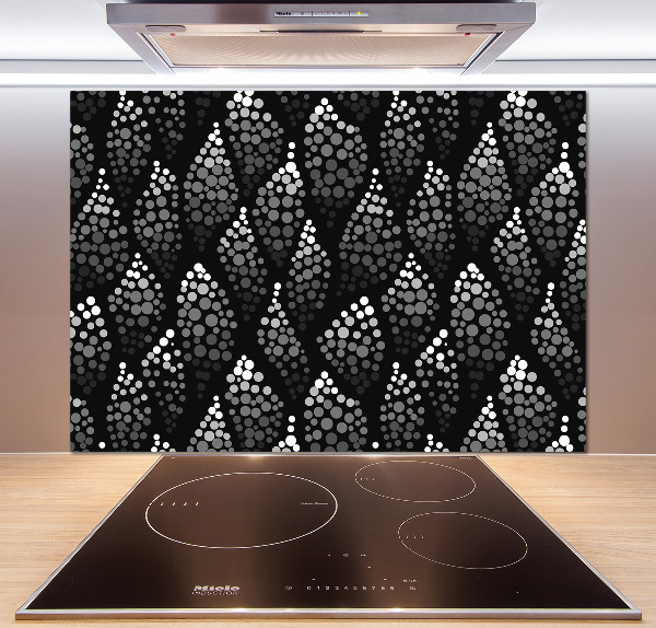 Küchen wandpaneel Schwarze und weiße Punkte