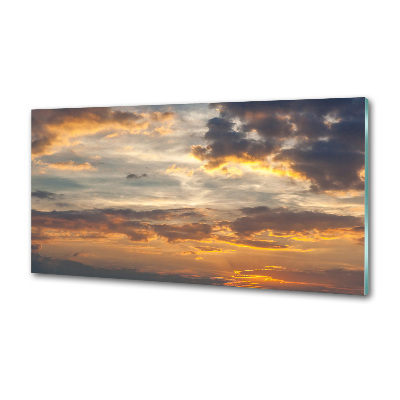 Küchen wandpaneel Sonnenuntergang