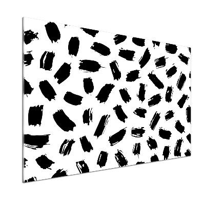 Platte für Küchenrückwand Schwarze und weiße Flecken