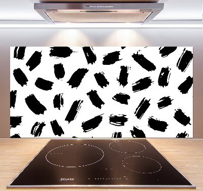 Platte für Küchenrückwand Schwarze und weiße Flecken