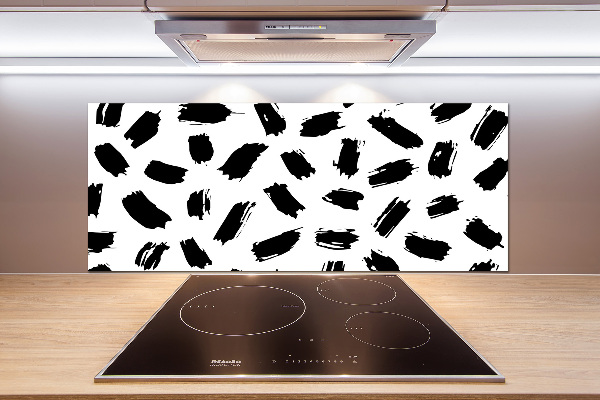Platte für Küchenrückwand Schwarze und weiße Flecken