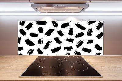 Platte für Küchenrückwand Schwarze und weiße Flecken