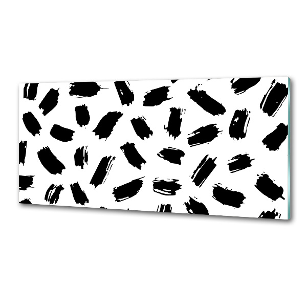 Platte für Küchenrückwand Schwarze und weiße Flecken