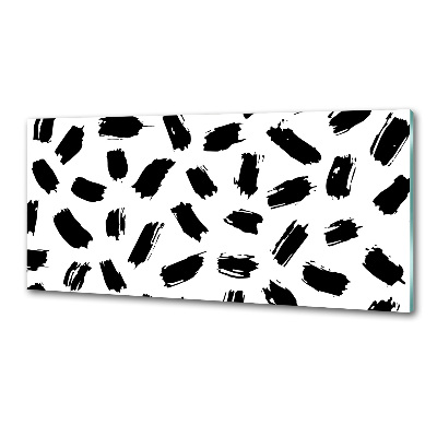 Platte für Küchenrückwand Schwarze und weiße Flecken