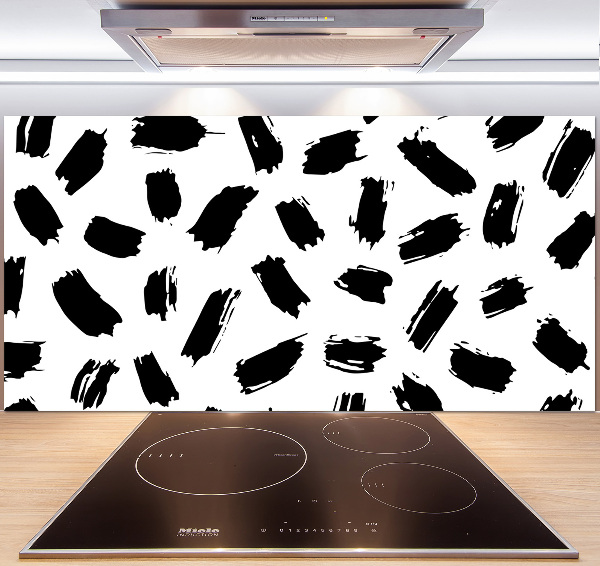 Platte für Küchenrückwand Schwarze und weiße Flecken