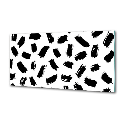 Platte für Küchenrückwand Schwarze und weiße Flecken