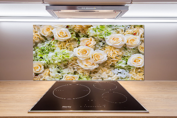 Glasrückwand für die küche Rosen