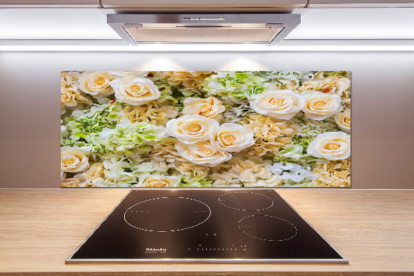 Glasrückwand für die küche Rosen