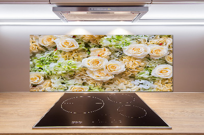 Glasrückwand für die küche Rosen