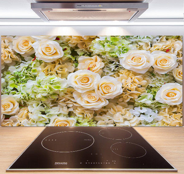Glasrückwand für die küche Rosen