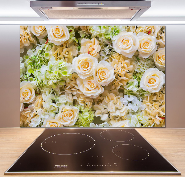 Glasrückwand für die küche Rosen