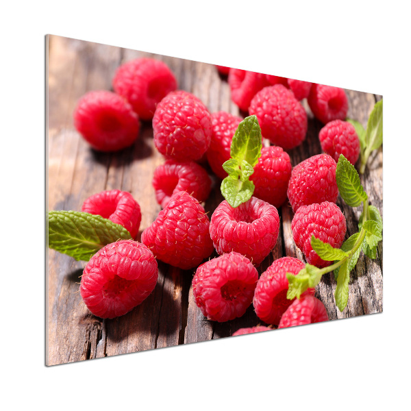 Glasrückwand für die küche Himbeeren