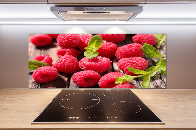 Glasrückwand für die küche Himbeeren