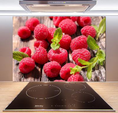 Glasrückwand für die küche Himbeeren
