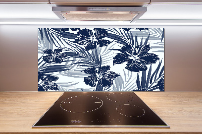 Küchen wandpaneel Tropische Blumen