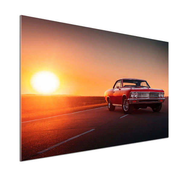 Küchen wandpaneel Rotes Auto