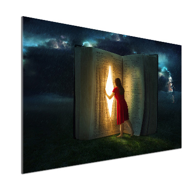 Küchen wandpaneel Die Welt der Bücher