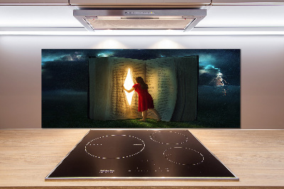 Küchen wandpaneel Die Welt der Bücher