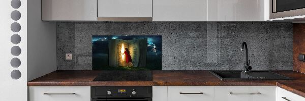 Küchen wandpaneel Die Welt der Bücher