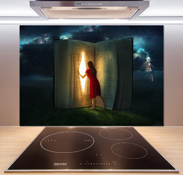 Küchen wandpaneel Die Welt der Bücher